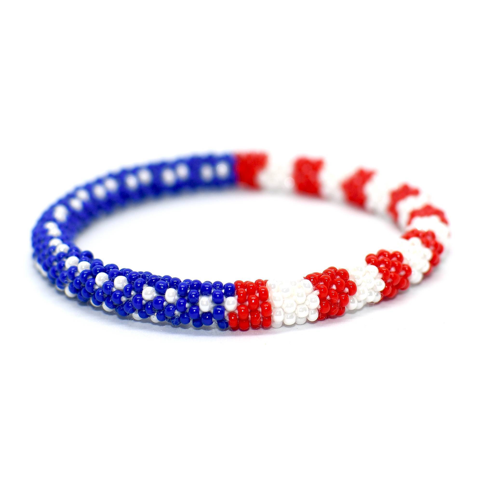 USA Flag Linear Dot Bracelet