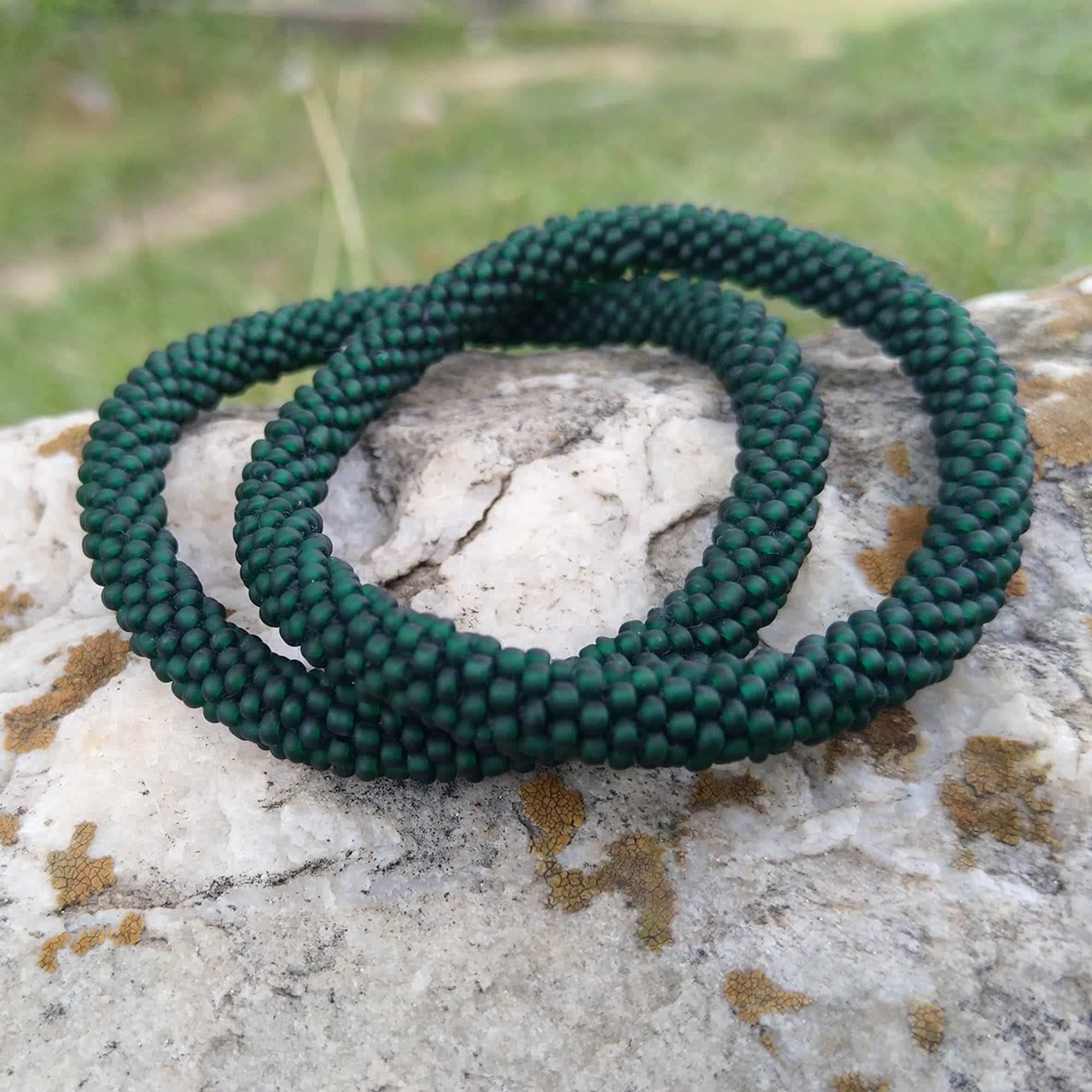 Matte Dark Green Bracelet