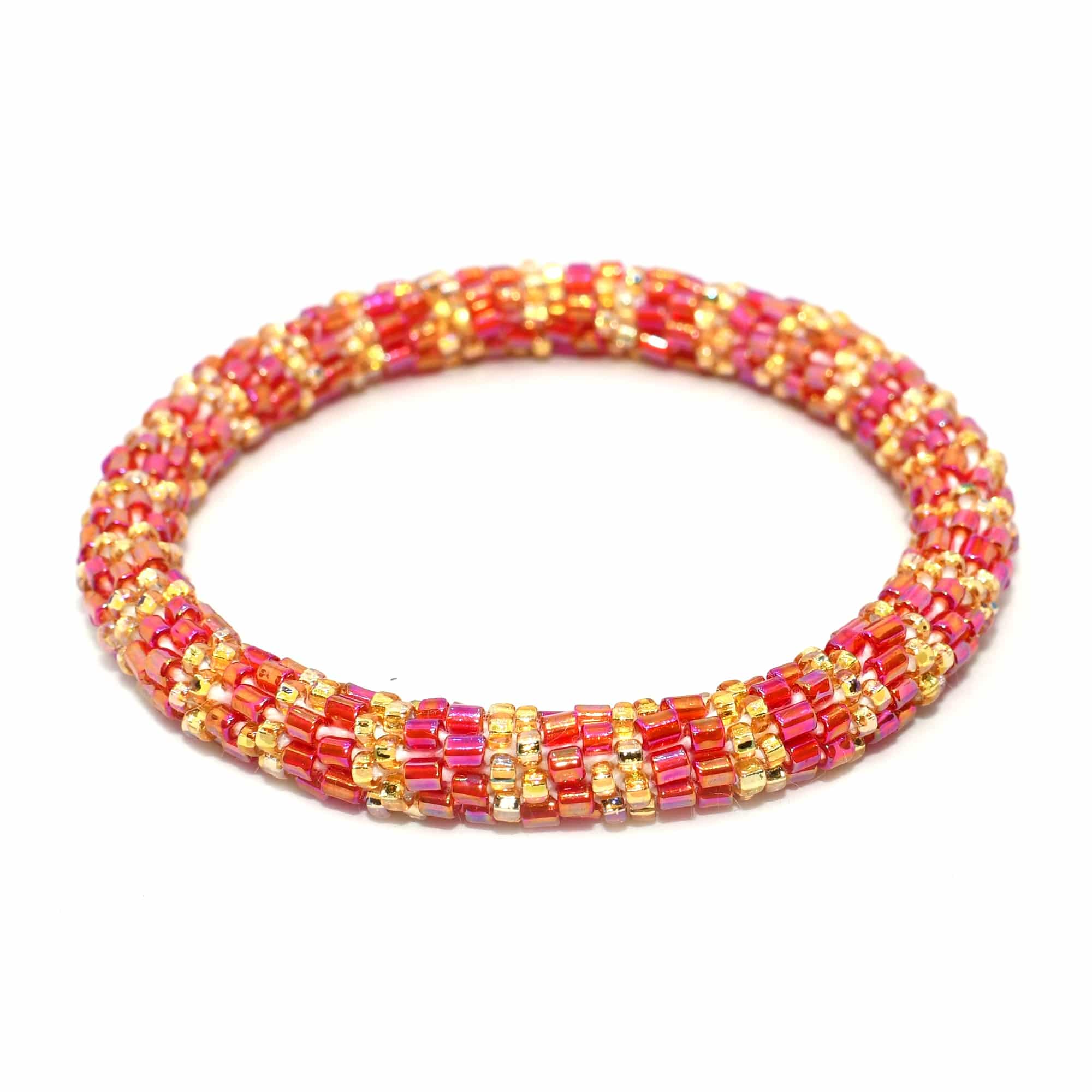 Rose Gold Bracelet - yantrahimalaya | Nepal Glass Beaded Bracelets