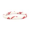 Red Flowers in White Bracelet