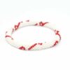 Red Flowers in White Bracelet