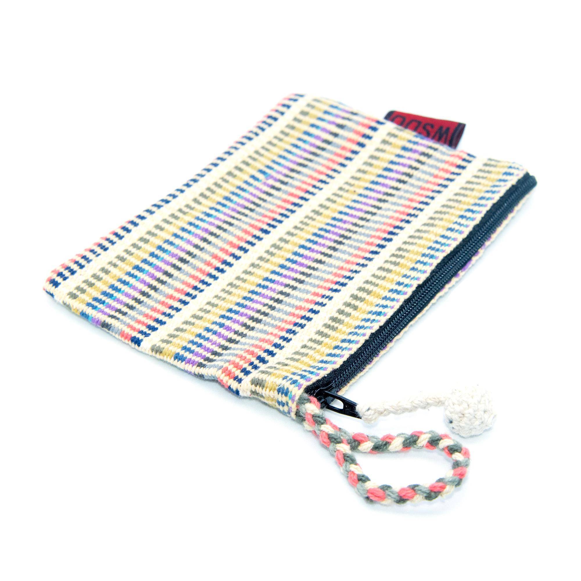 Handloomed Cotton WSDO Fair Trade Mini Bag - Multicolor