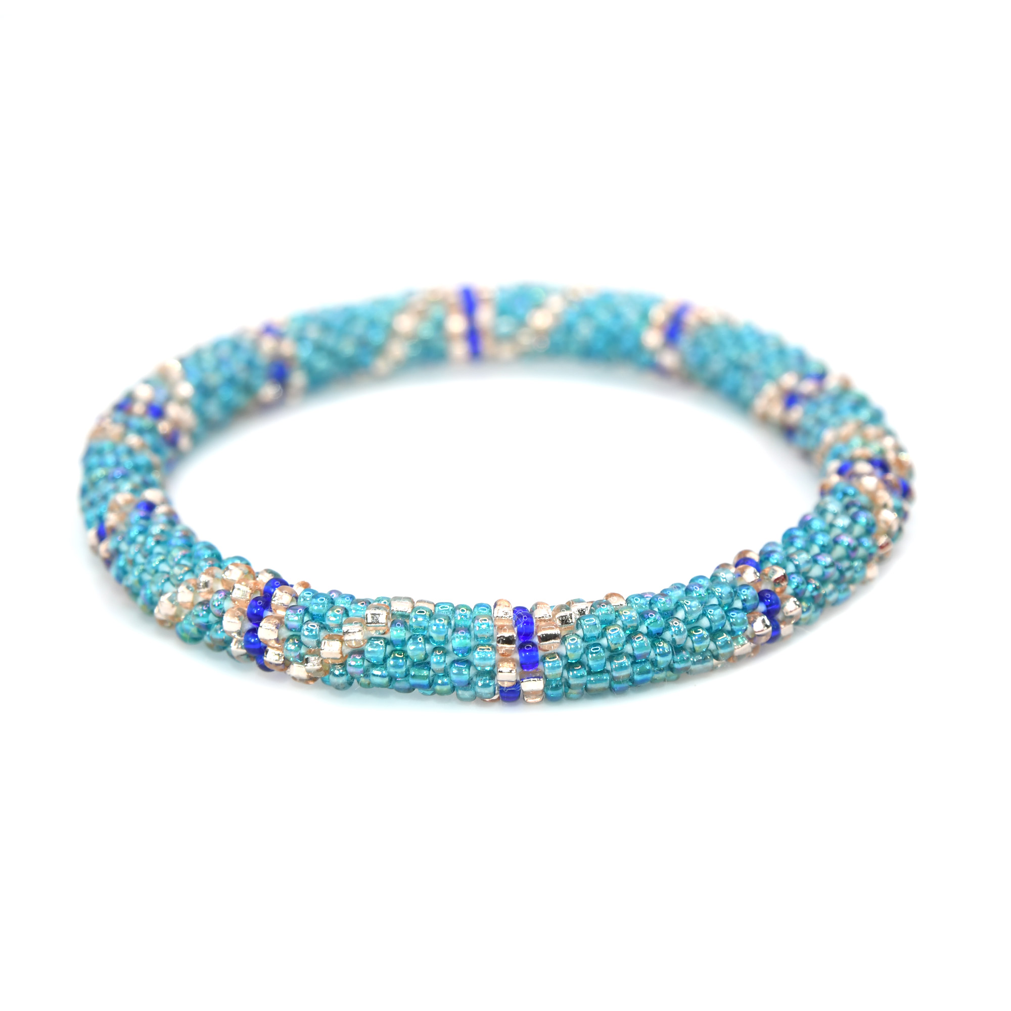 Deep Blue Ocean Bracelet - yantrahimalaya | Nepal Glass Beaded Bracelets