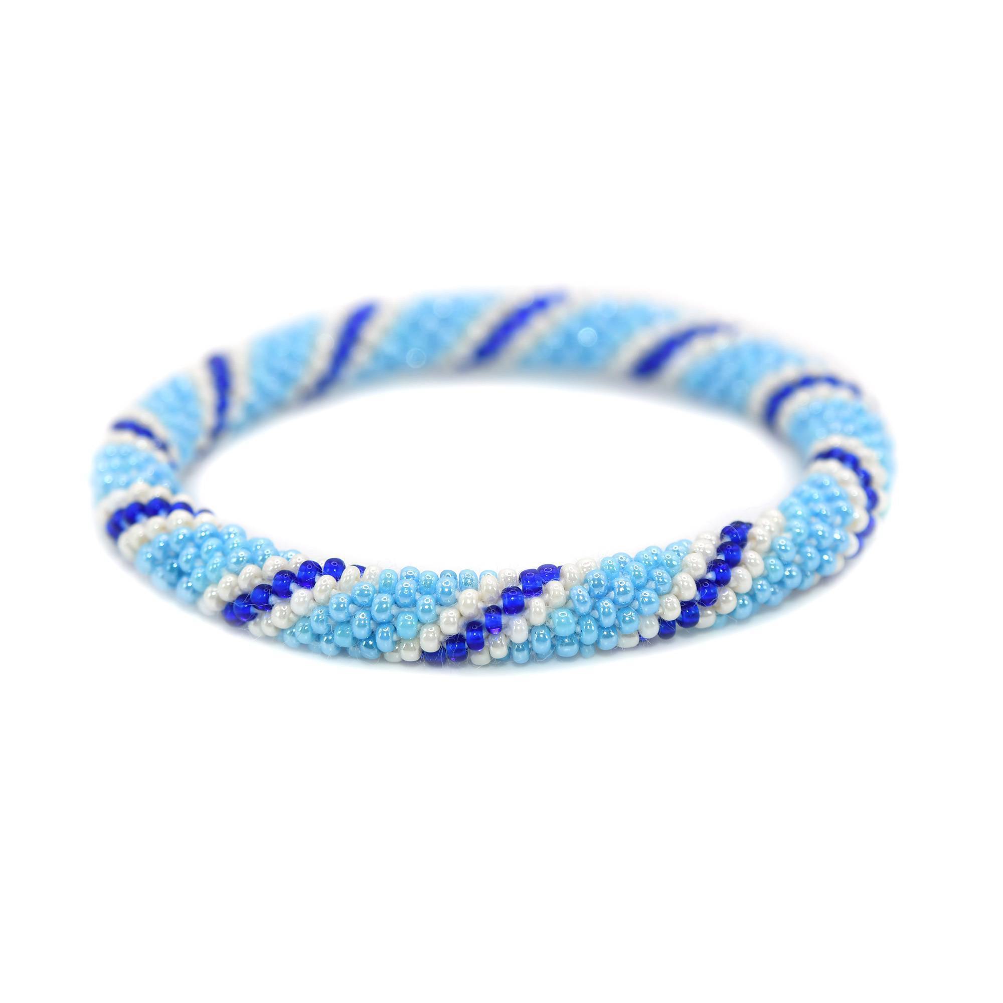 Blue Tiara Bracelet - yantrahimalaya | Nepal Glass Beaded Bracelets