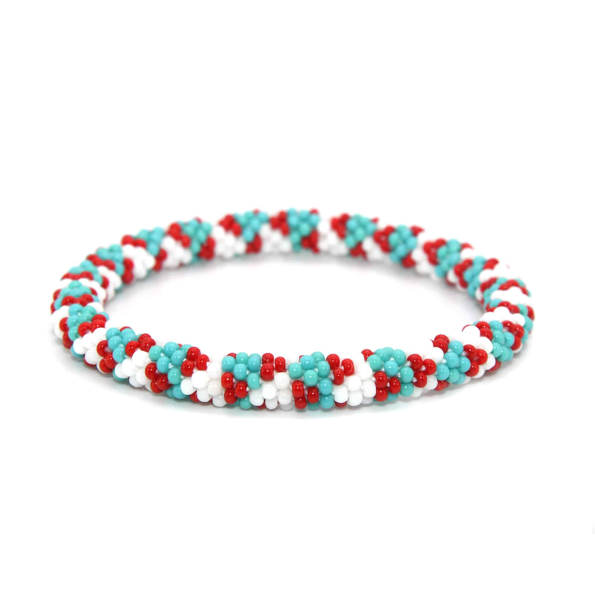 Red White Turquoise Bracelet