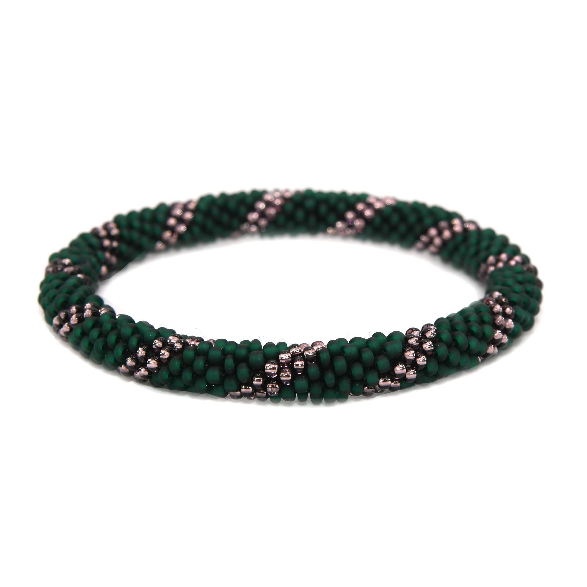 Dark Green and Spiral Bracelet