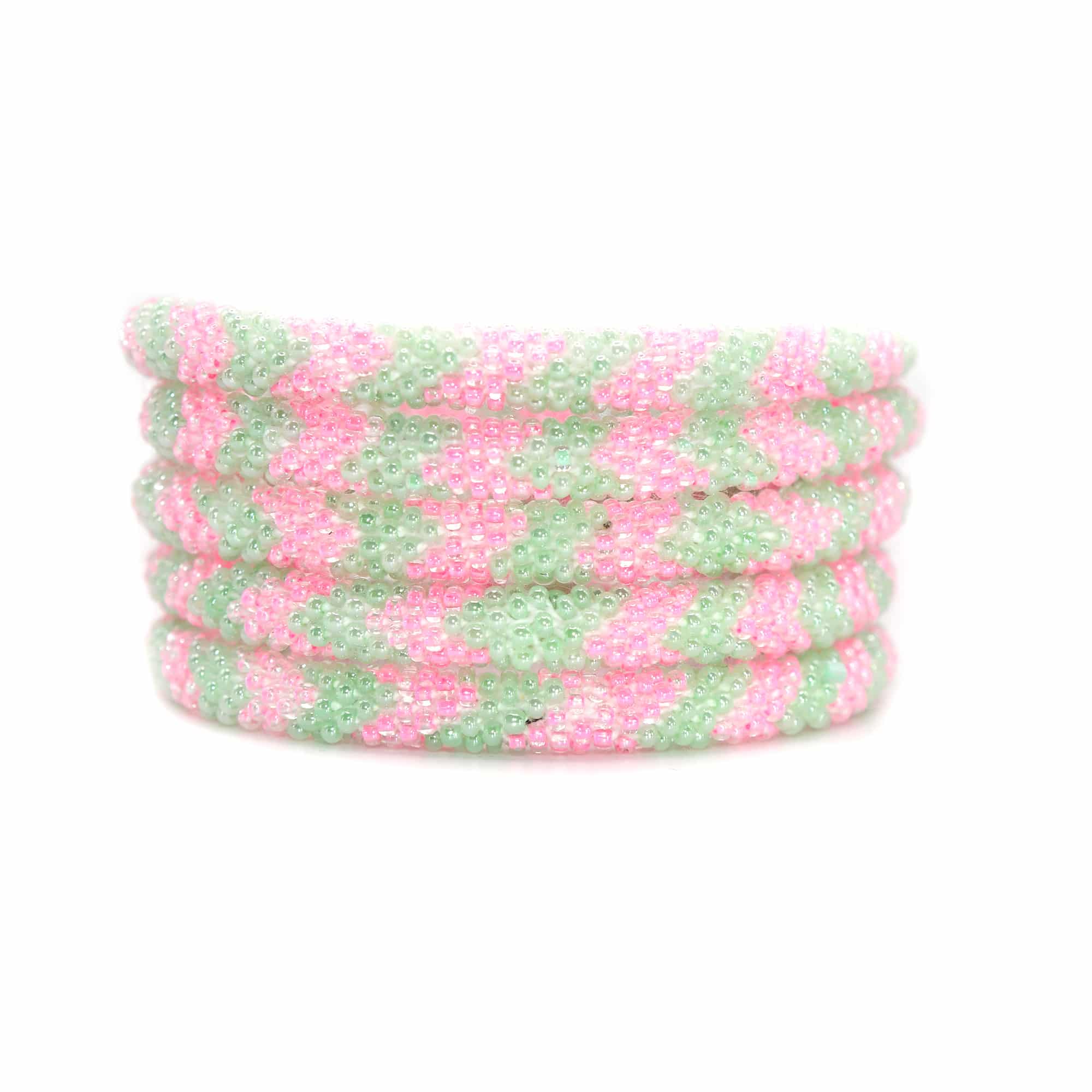 Mint Green and Baby Pink Bracelet