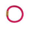 Metal Bubble Beads in Magenta Pink Bracelet