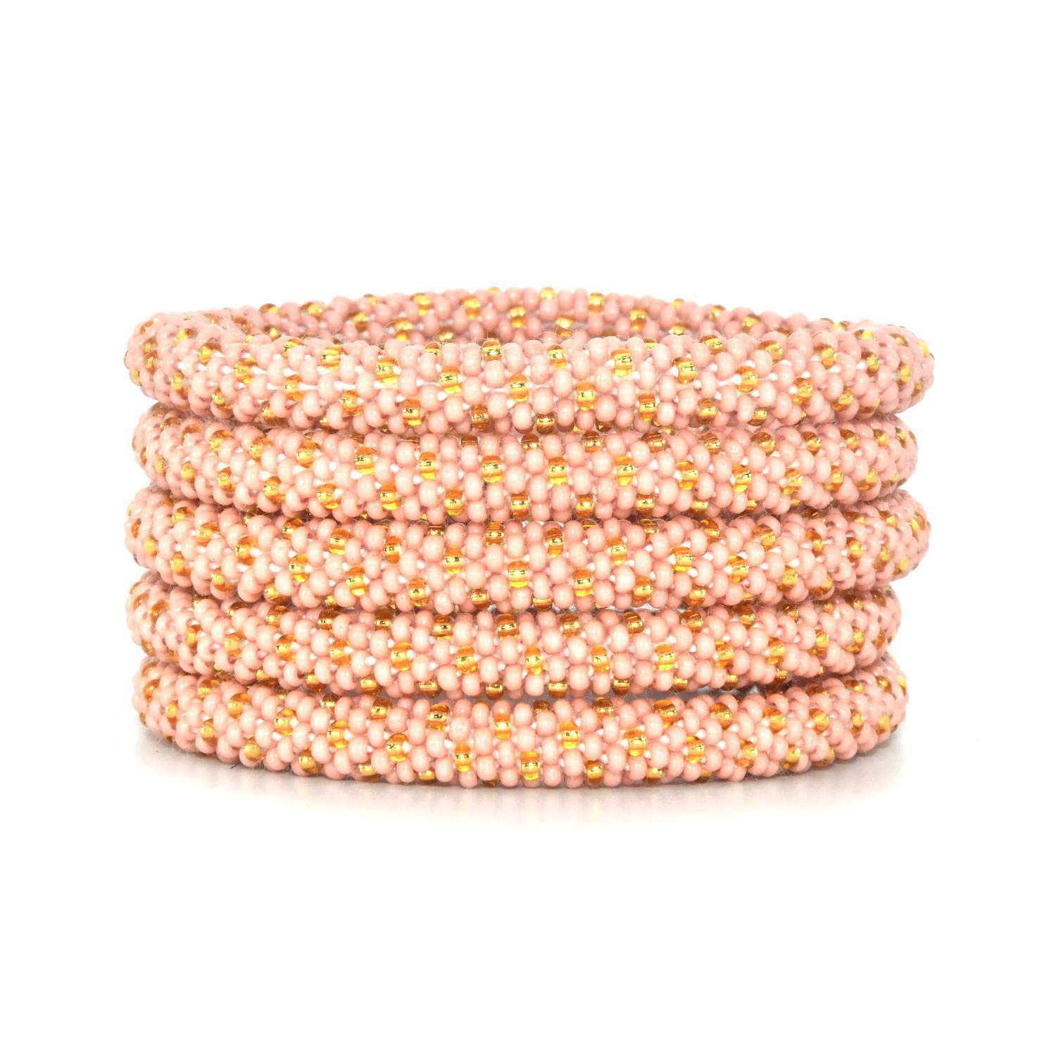 Creamy Peach Polka Bracelet