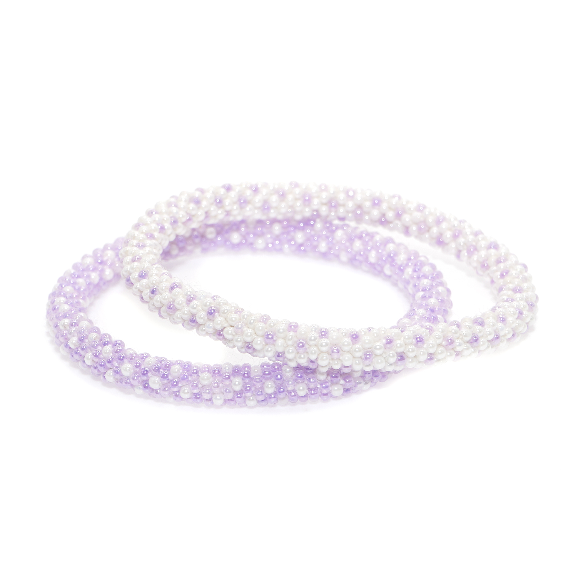 Lavender Twinnie Polka Bracelet - Set of 2