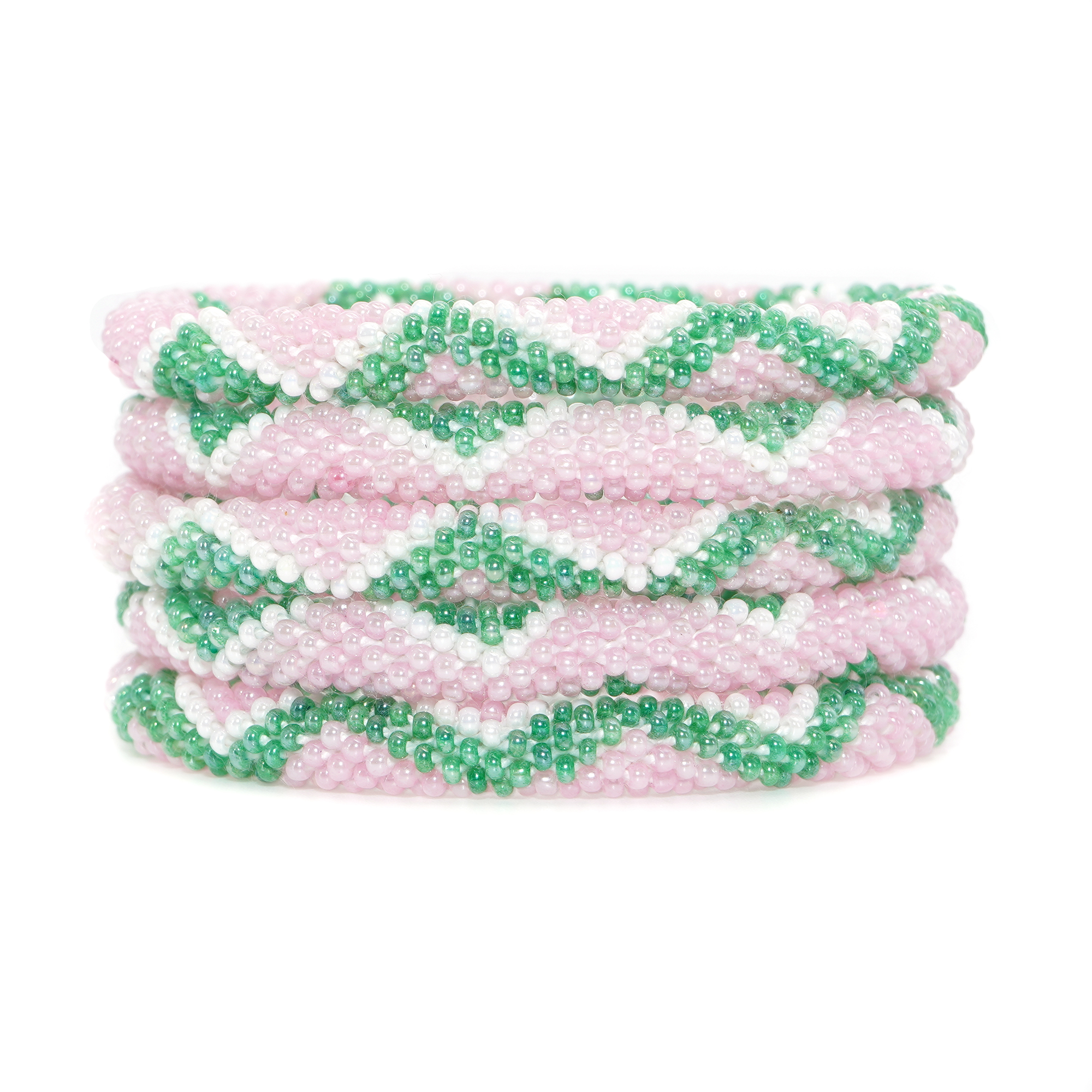 Green and Pink Waves Bracelet