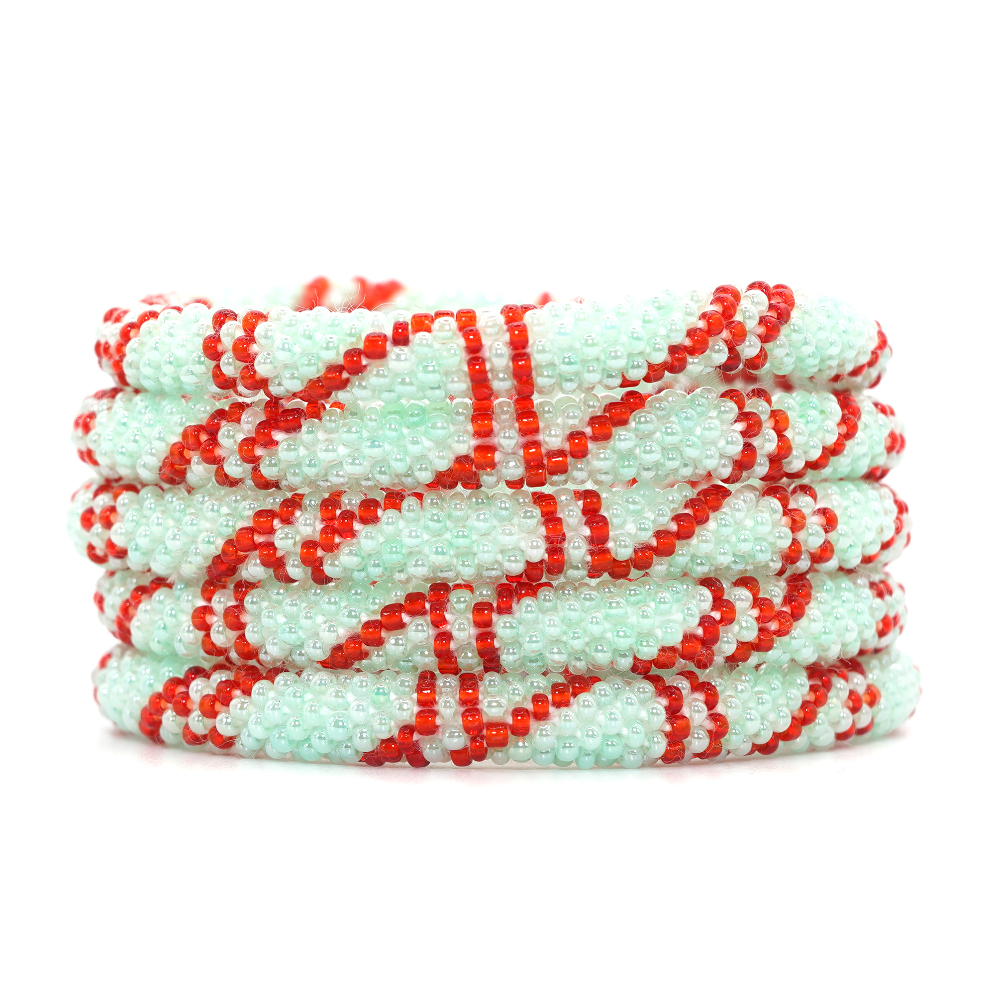 Red Patuki in Mint Green Bracelet