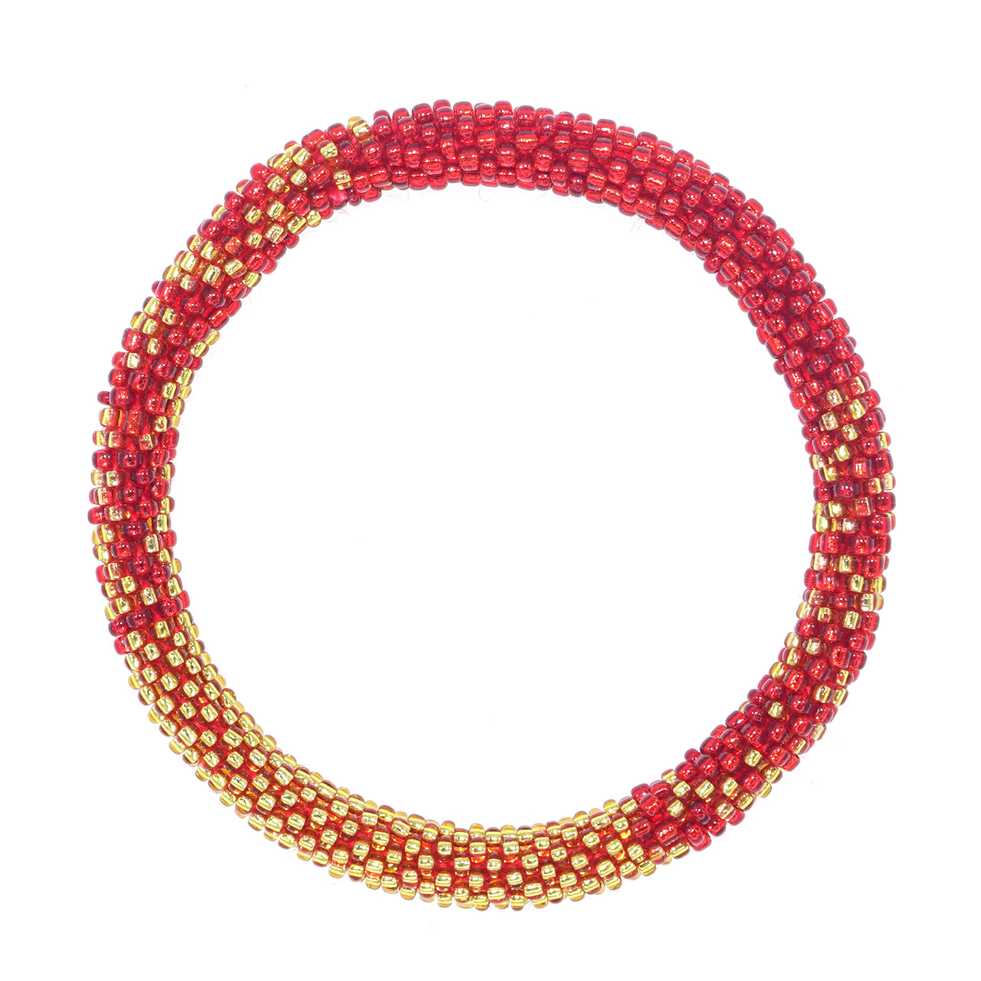 Christmas Red and Gold Ombre Bracelet