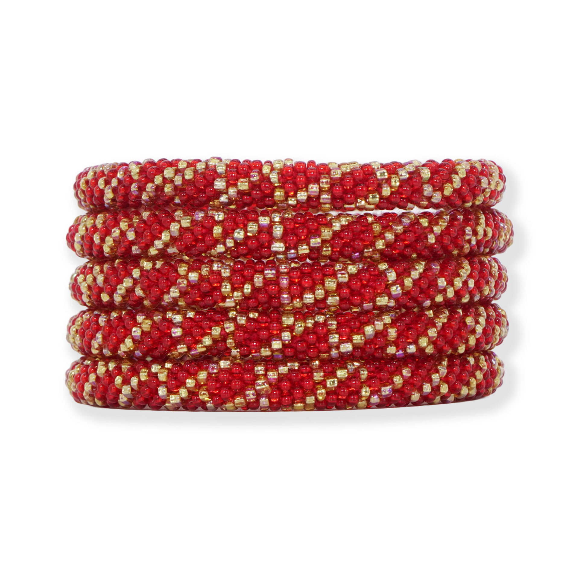 Christmas Red and Gold Bracelet