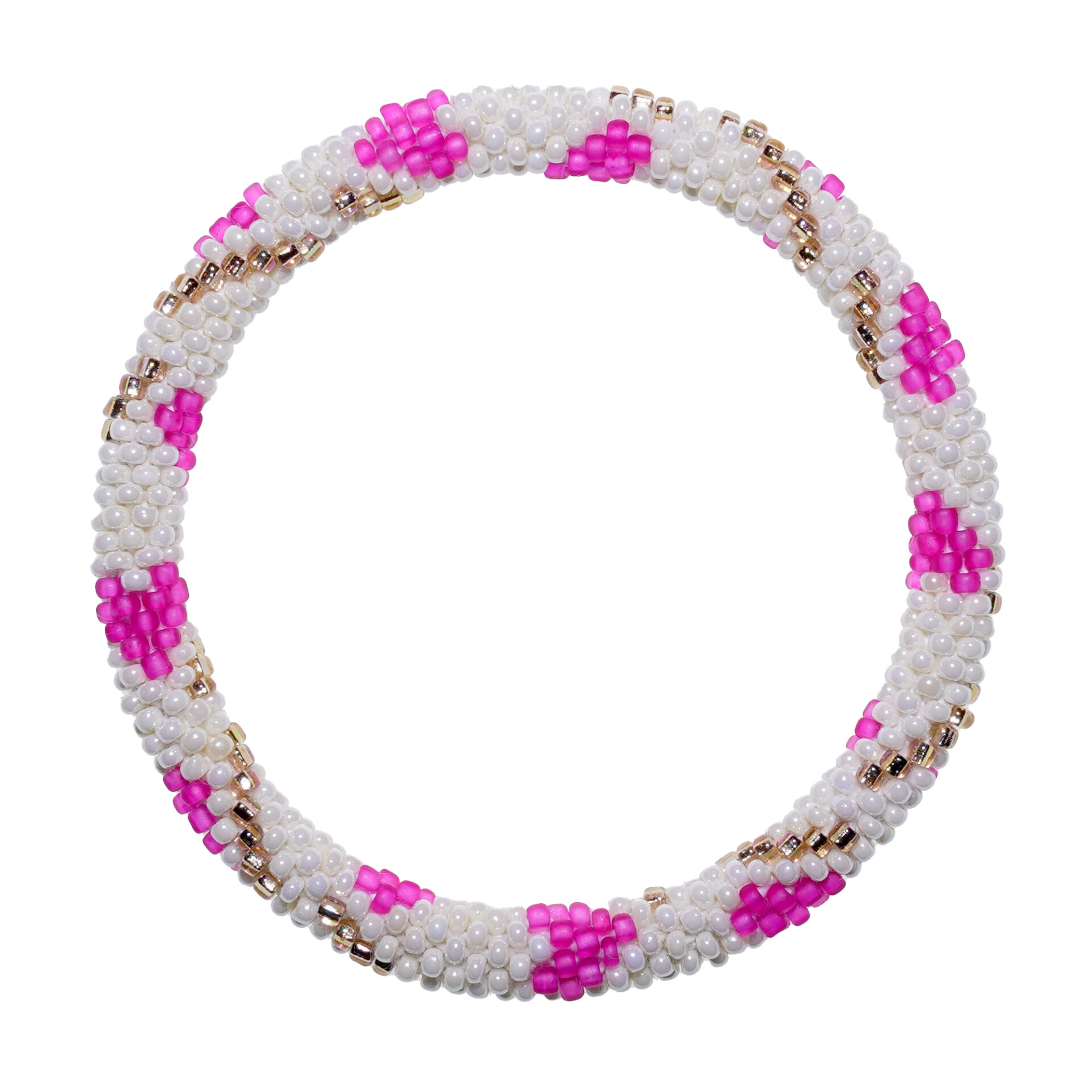 Matte Pink Heart Bracelet