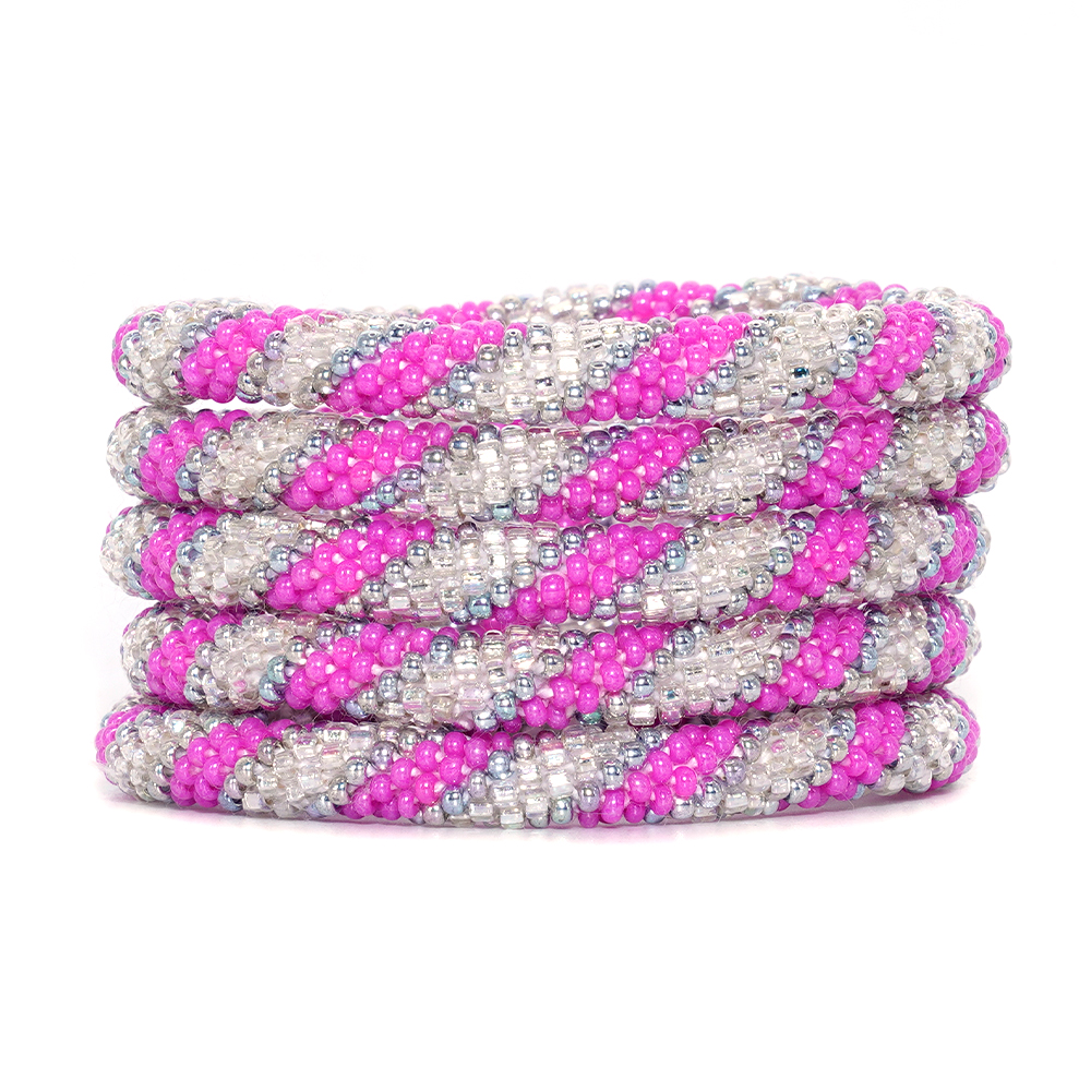 Pink and Silver Fashion Bracelet