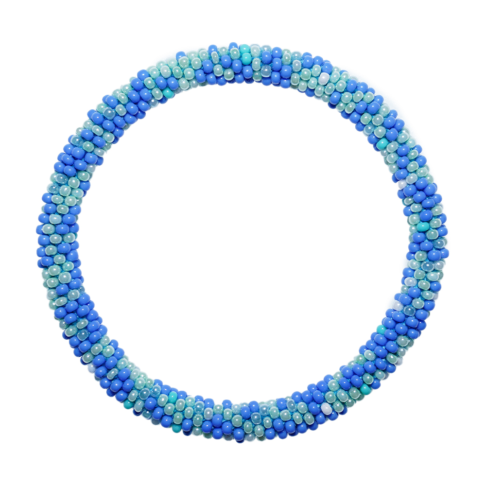 Blue Green Sea Confetti Bracelet